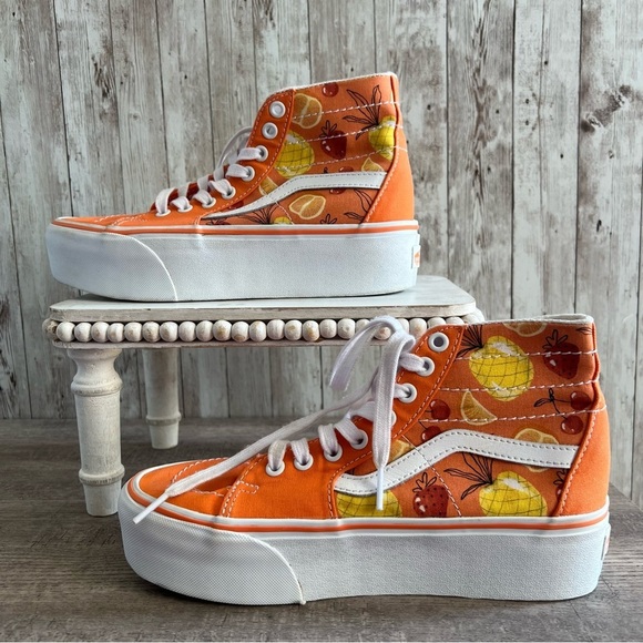 Vans Sk8 Hi Tapered Stackform Platform Women's Citrus Print High-Top Sneaker 7.5 - Picture 2 of 6